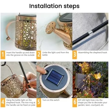 Outdoor Solar Watering Can Lights - Waterproof Decor