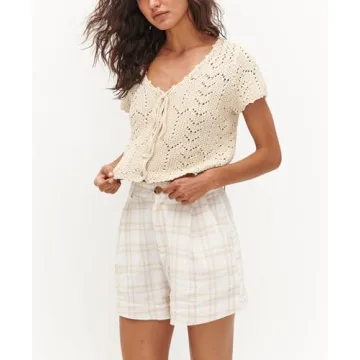 Women's Crochet Summer Tops - Breathable Y2K Fashion Tee