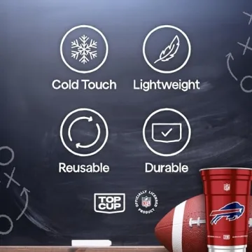 Top Cup NFL Buffalo Bills Reusable Aluminum Cups for Game Day