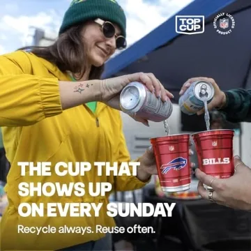 Top Cup NFL Buffalo Bills Reusable Aluminum Cups for Game Day