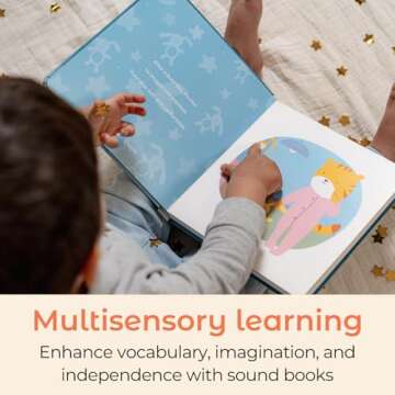 Cali's Books Bedtime Musical Book for Babies and Toddlers 1-3 – USB-C Rechargeable – 6 Classical...