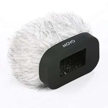 Movo WS-R30 Furry Windscreen for Clear Audio Recording