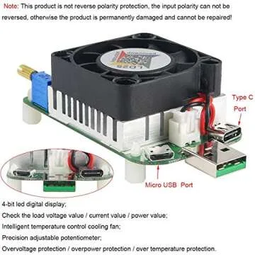 MakerHawk UM34C USB 3.0 Multimeter Bluetooth USB Voltmeter Ammeter and USB Electronic Load Tester Resistor USB Voltage Current Battery Power Capacity Charger Temperature Load Meter Tester