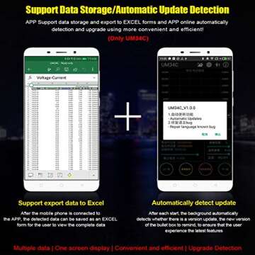 MakerHawk UM34C USB 3.0 Multimeter Bluetooth USB Voltmeter Ammeter and USB Electronic Load Tester Resistor USB Voltage Current Battery Power Capacity Charger Temperature Load Meter Tester