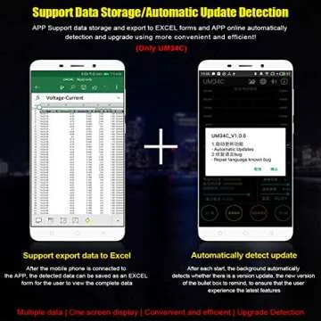 MakerHawk UM34C USB 3.0 Multimeter Bluetooth USB Voltmeter Ammeter and USB Electronic Load Tester Resistor USB Voltage Current Battery Power Capacity Charger Temperature Load Meter Tester