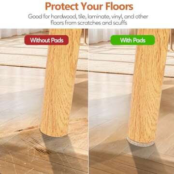 Premium 300 Pack Furniture Felt Pads for Floor Protection