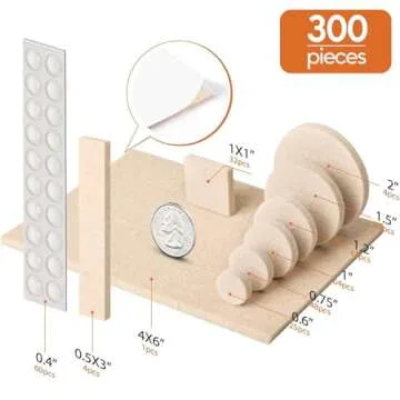 Premium 300 Pack Furniture Felt Pads for Floor Protection