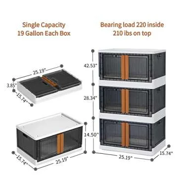HAIXIN Storage Bins - Foldable & Stackable Organization Solution