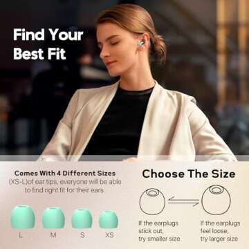 Hearprotek Ear Plugs for Sleeping, 2 Pairs Ear Plugs for Sleep Noise Reduction, Soft Hearing Protection earplugs for Ear Tinnitus Relief, Snoring, Misophonia