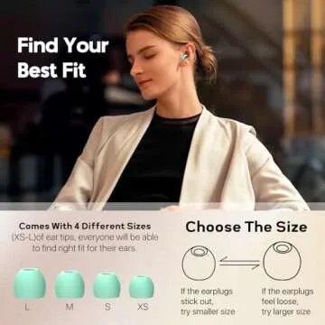 Hearprotek Ear Plugs for Sleeping, 2 Pairs Ear Plugs for Sleep Noise Reduction, Soft Hearing Protection earplugs for Ear Tinnitus Relief, Snoring, Misophonia