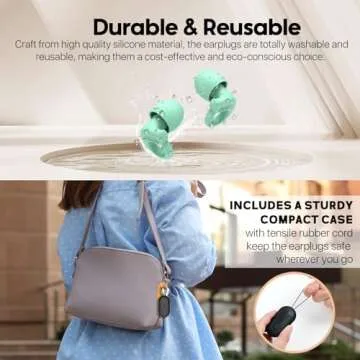 Hearprotek Ear Plugs for Sleeping, 2 Pairs Ear Plugs for Sleep Noise Reduction, Soft Hearing Protection earplugs for Ear Tinnitus Relief, Snoring, Misophonia