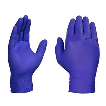 AMMEX Indigo Nitrile Exam Gloves, 3 Mil, Latex Free, Powder Free, Textured, Disposable, Non-Sterile,...