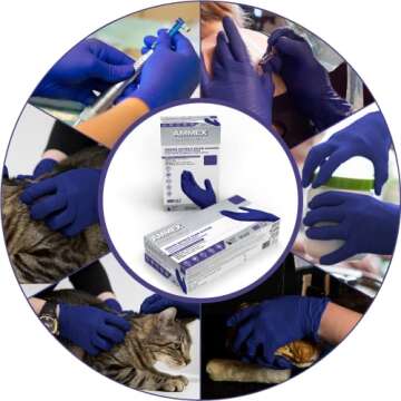 AMMEX Indigo Nitrile Exam Gloves - Safe & Versatile