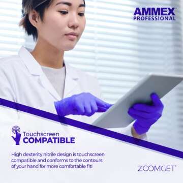 AMMEX Indigo Nitrile Exam Gloves - Safe & Versatile