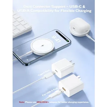 Magnetic Wireless MagSafe Charger for iPhone 12-17 & AirPods