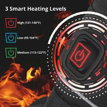 AKASO Electric Heated Gloves with 3 Modes for Cold