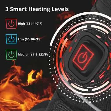 AKASO Electric Heated Gloves with 3 Modes for Cold