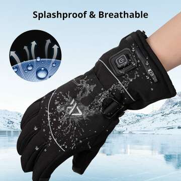 AKASO Electric Heated Gloves with 3 Modes for Cold