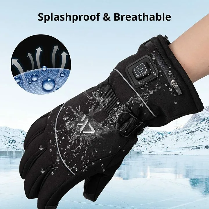 AKASO Electric Heated Gloves with 3 Modes for Cold