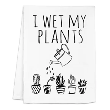 Funny Kitchen Towel - I Wet My Plants - Eco-Friendly, Humorous Gift for Plant Lovers