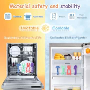 Yoolane Baby Teething Toys Silicone Teethers for Babies 3-24 Months Tools Shape Teething Relief Chew Toy for Toddler Infant Boy Girl BPA Free Freezable Newborn Stuff Essentials Gift, 4 Pieces