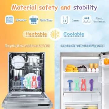 Yoolane Baby Teething Toys Silicone Teethers for Babies 3-24 Months Tools Shape Teething Relief Chew Toy for Toddler Infant Boy Girl BPA Free Freezable Newborn Stuff Essentials Gift, 4 Pieces