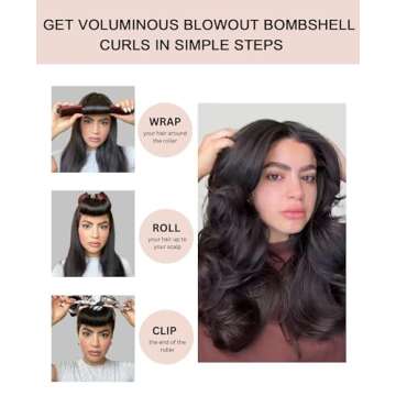 YOSHUYUKI Heatless Curls Overnight Rods No Heat Hair Curlers to Sleep Jumbo Foam Large Hair Rollers ...