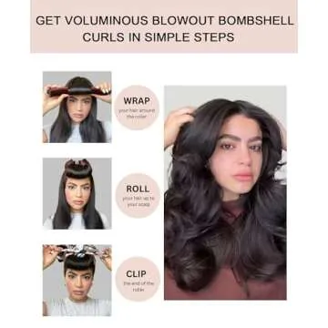 YOSHUYUKI Heatless Curls Overnight Rods No Heat Hair Curlers to Sleep Jumbo Foam Large Hair Rollers ...