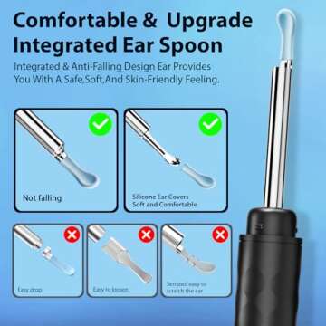 JEGOAT Ear Wax Removal Tool with HD Camera & 6 LED Lights
