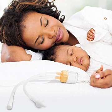 Baby Nasal Aspirator Clears Mucous & Sinus Congestion - Hospital Grade Booger Remover is Safe, BPA F...