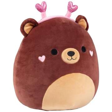 Squishmallows Original 10-Inch Omar The Teddy Bear - Official Jazwares Easter Plush - Collectible So...