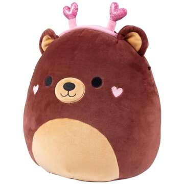 Squishmallows Original 10-Inch Omar The Teddy Bear - Official Jazwares Easter Plush - Collectible Soft Squishy Stuffed Animal Toy - Add to Your Squad - Gift for Kids, Girls & Boys