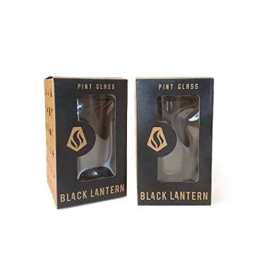 Black Lantern Pint Glasses - Rocky Mountain Craft Beer Glasses