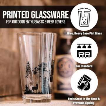 Black Lantern Pint Glasses - Rocky Mountain Craft Beer Glasses