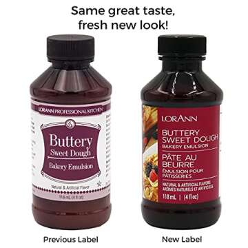 Lorann Oils Buttery Sweet Dough Bakery Emulsion - Elevate Your Baking with Authentic Flavor