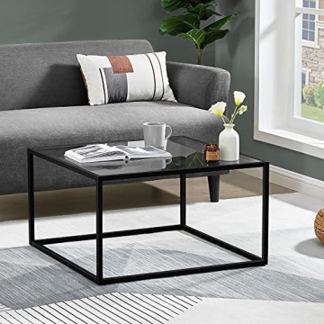 SAYGOER Glass Coffee Table - Modern Living Room Center Table