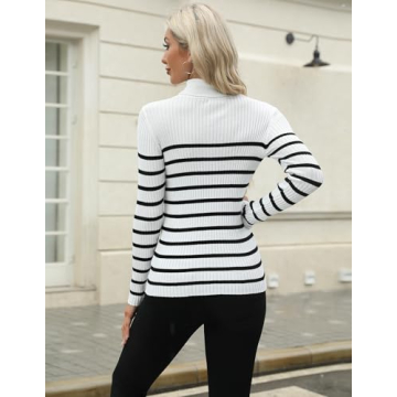 Zeagoo Women's Ribbed Turtleneck Sweater Fall 2024