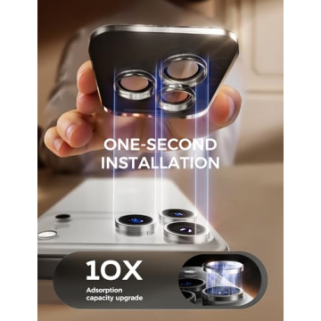 MAGIC JOHN for iPhone 17 Pro Max/17 Pro Camera Lens Protector [Alignment Kit&1:1 Invisible Fit] 9H A...