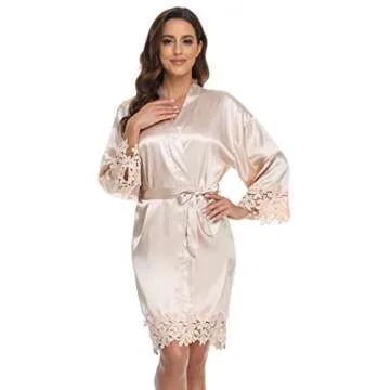 UrHot 5 Pcs Bridesmaid Robe Set for Wedding Day