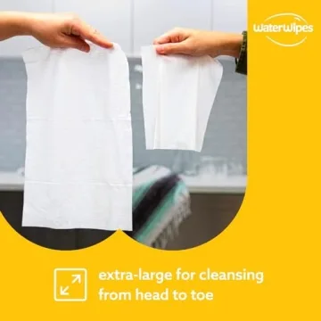 WaterWipes XL Bathing Wipes for Babies, 99.9% Water Based