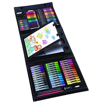 Art 101 USA Budding Artist 154 Pc Junior Artist Trifold Easel Set - Portable Art Studio