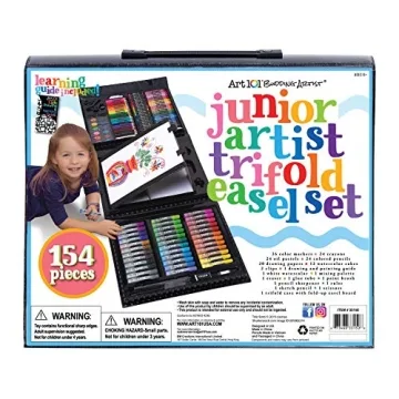 Art 101 USA Budding Artist 154 Pc Junior Artist Trifold Easel Set