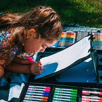 Art 101 USA Budding Artist 154 Pc Junior Artist Trifold Easel Set