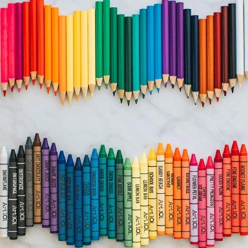 Art 101 USA Budding Artist 154 Pc Junior Artist Trifold Easel Set