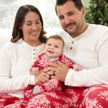 Family Matching Holiday Pajamas in Organic Cotton