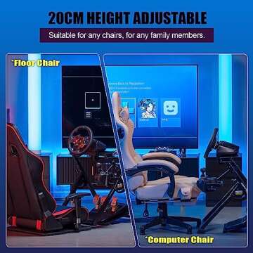 GTPLAYER Sim Racing Wheel Stand – Compatible and Sturdy Standing