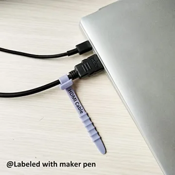 Reusable Silicone Zip Ties 20pcs Colorful Cable Organizers