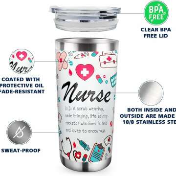 Insulated Nurse Tumbler - Ideal Gift for Healthcare Workers