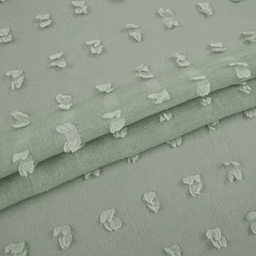 KOUFALL 2 Panels Boho Curtains 84 Inches Long for Living Room Bedroom Sage Green Decor Pom Pom Design Sheer Pattern Window Treatments Curtain with Back Tab Rod Pocket,52x84 in Length