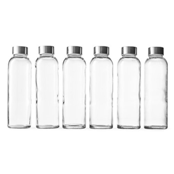 Epica 18oz Reusable Glass Bottles with Lids – Eco-Friendly Set
